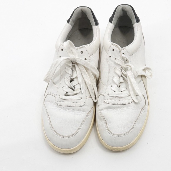 Everlane Shoes - Everlane Tread Court Sneakers White Black Leather Low Top Trainers Womens 9